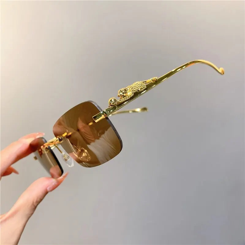 Rimless Cut Edge Sunglasses