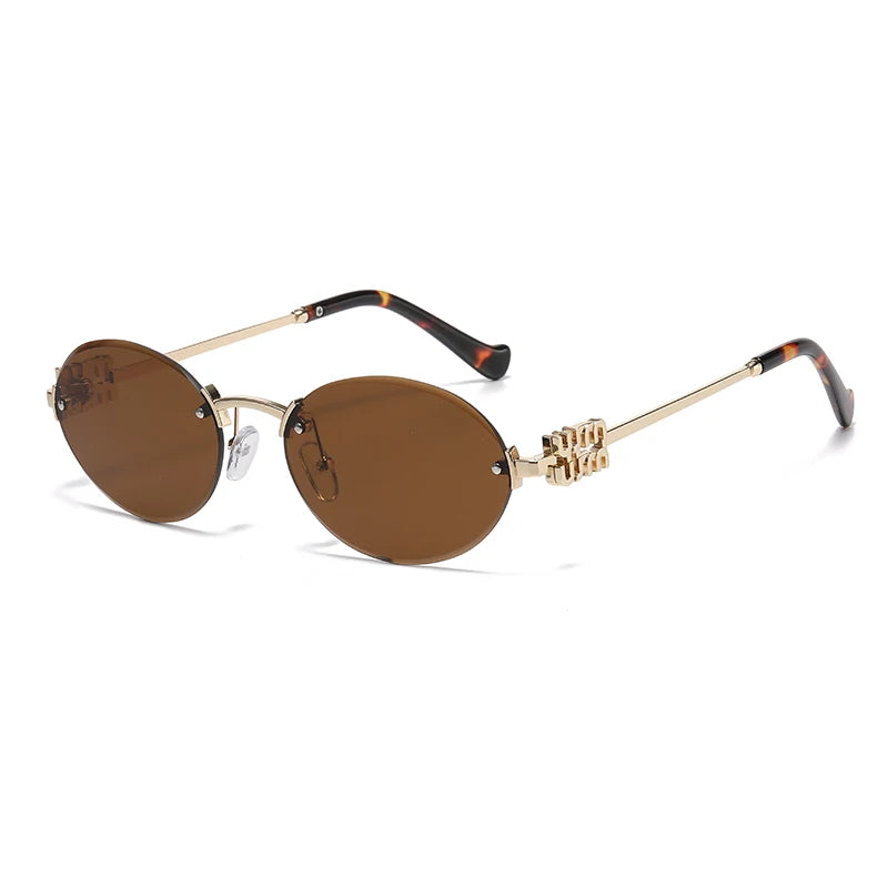 Sun Shading Oval Sunglasses