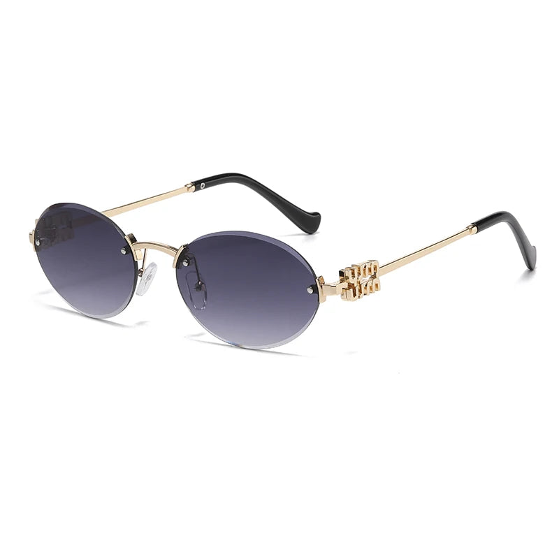 Sun Shading Oval Sunglasses