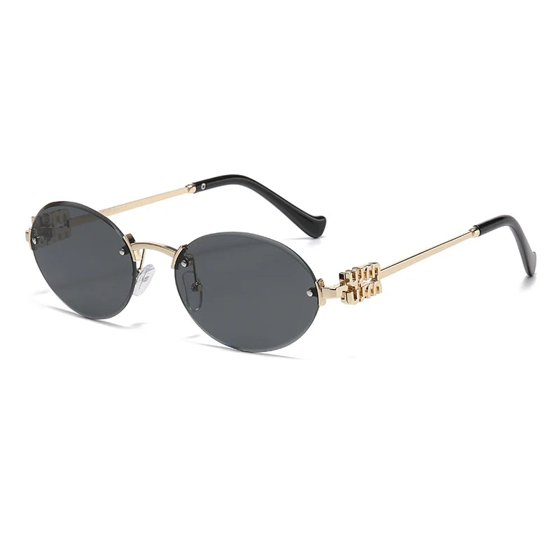 Sun Shading Oval Sunglasses