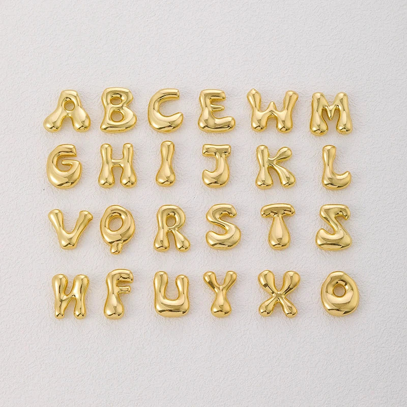 Golden Stainless Steel Initial Necklace