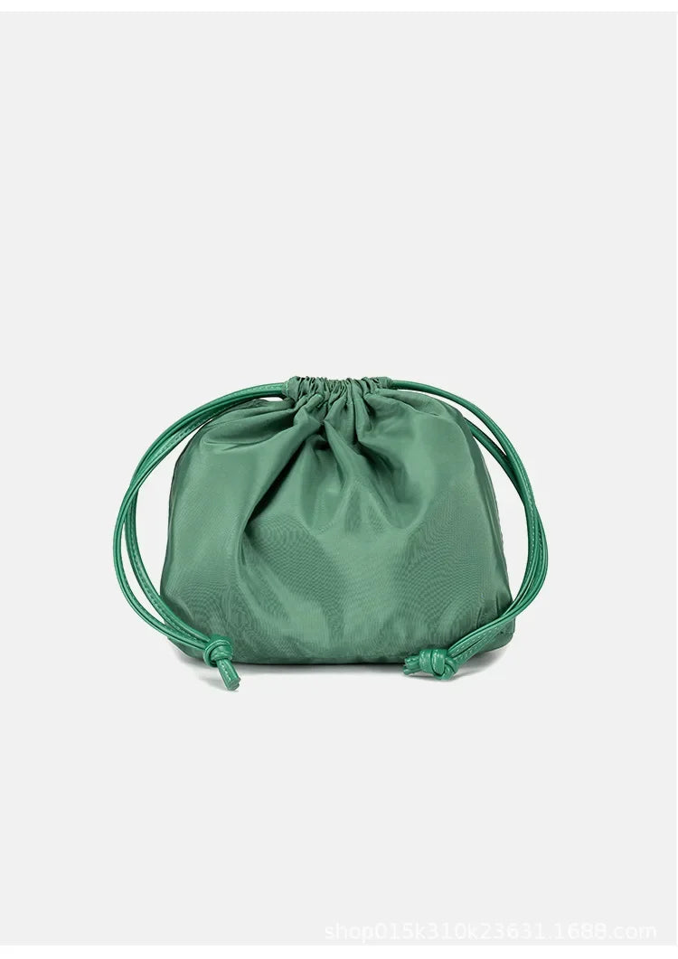 Woven Handbag with Matching Drawstring Pouch