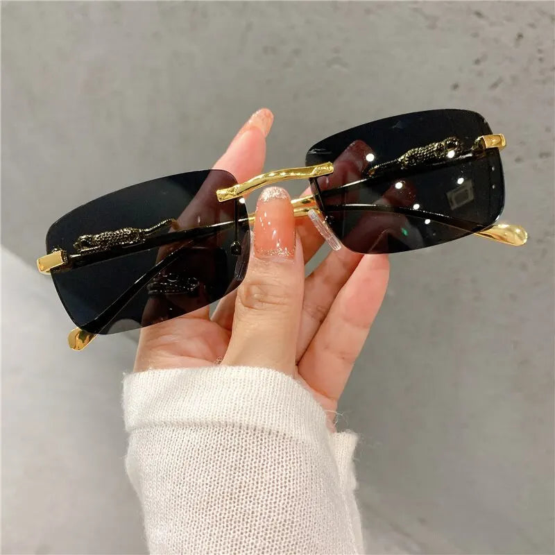 Rimless Cut Edge Sunglasses