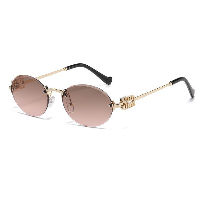 Sun Shading Oval Sunglasses