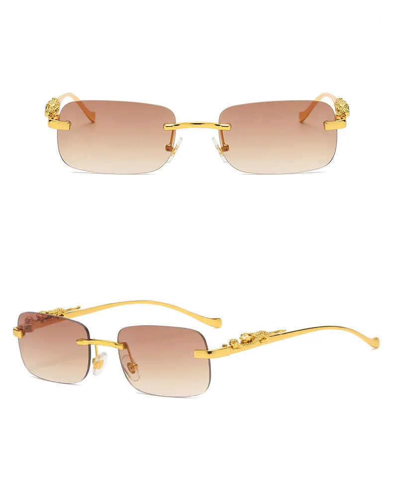 Rimless Cut Edge Sunglasses