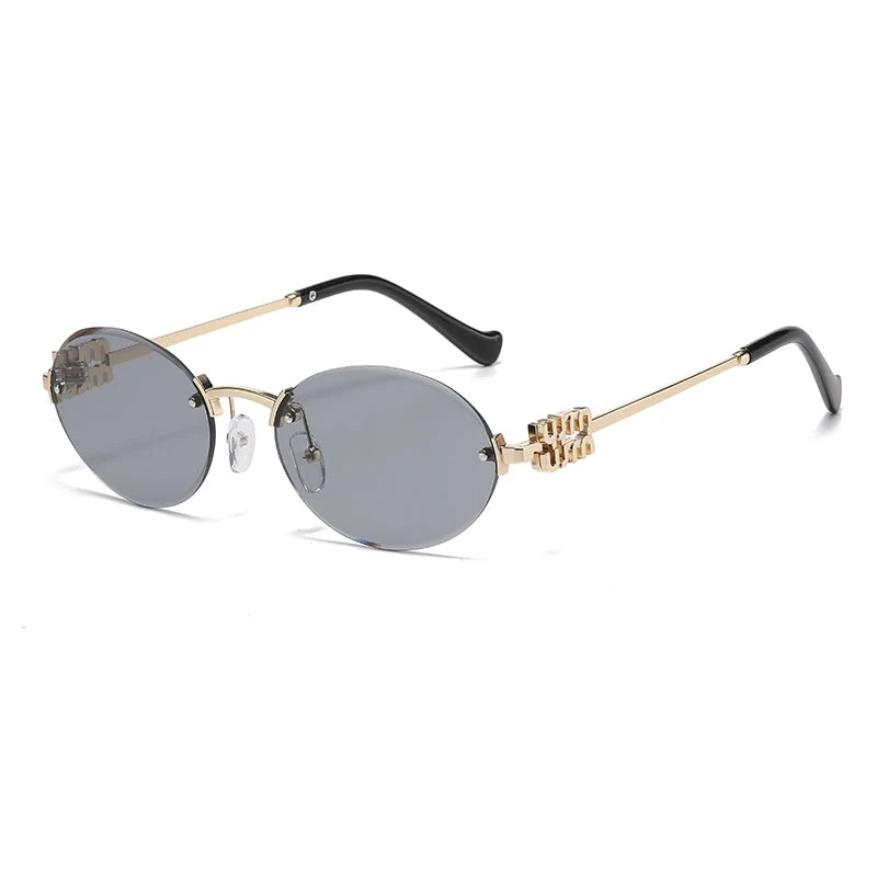 Sun Shading Oval Sunglasses